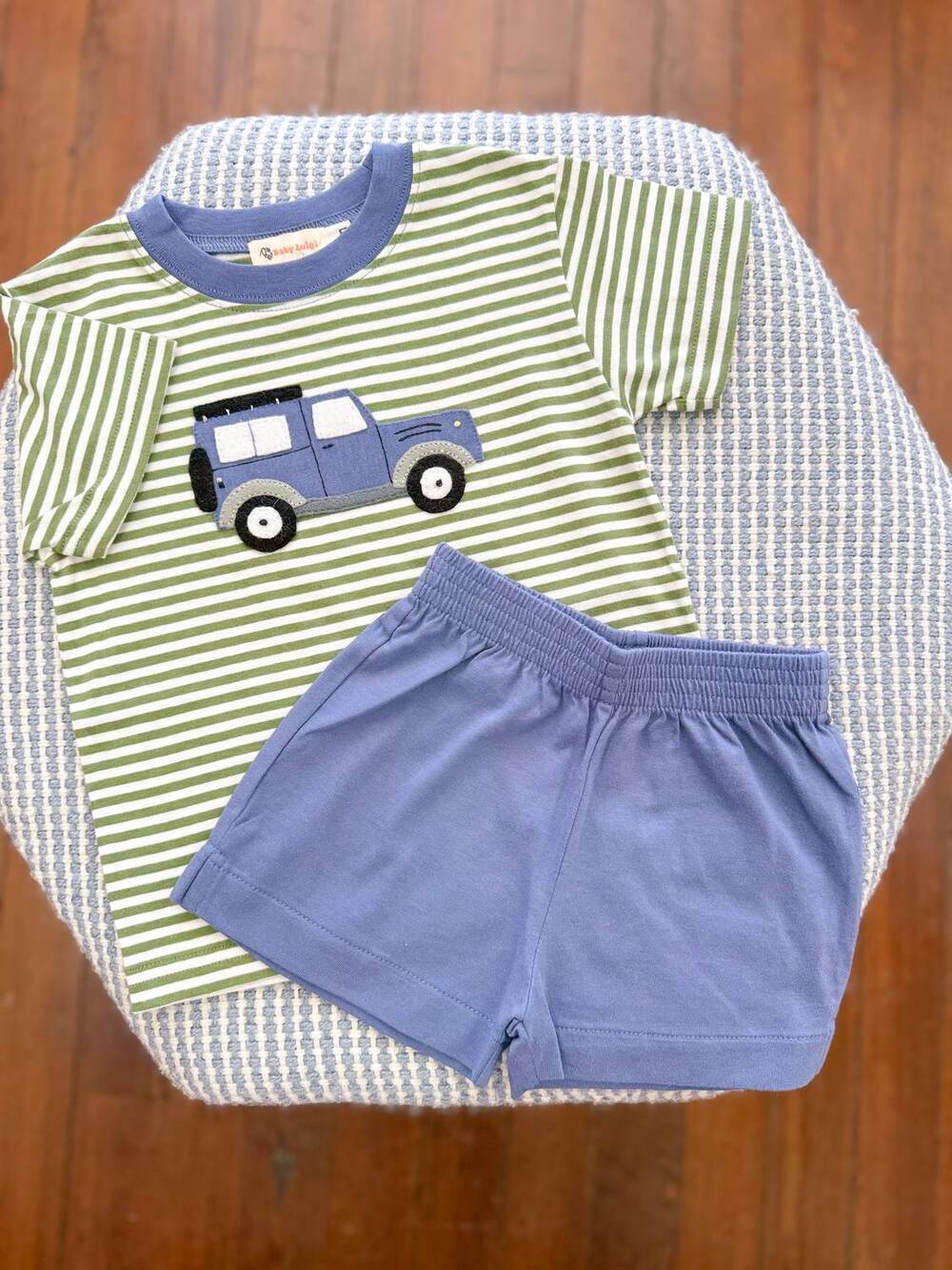 NEW LUIGI KIDS kid's jeep short set in green